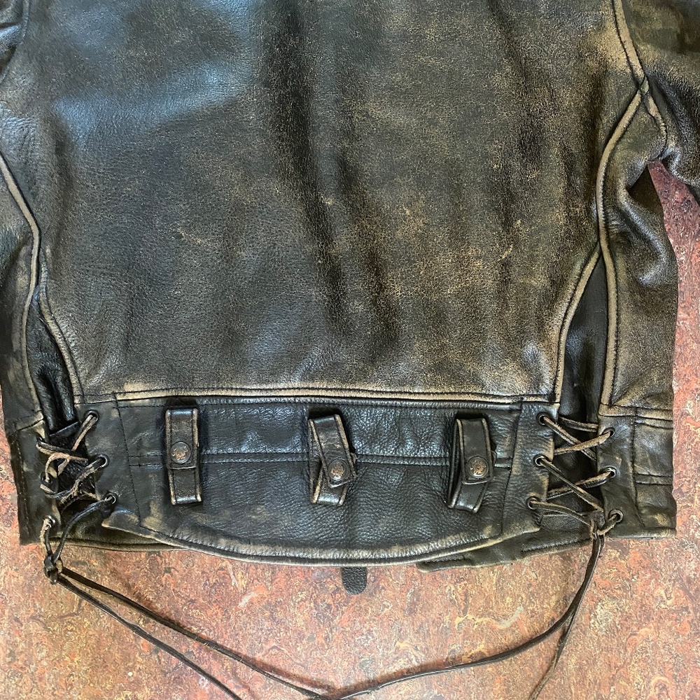 Distressed Motorcycle Jacket - Picture 11 of 16